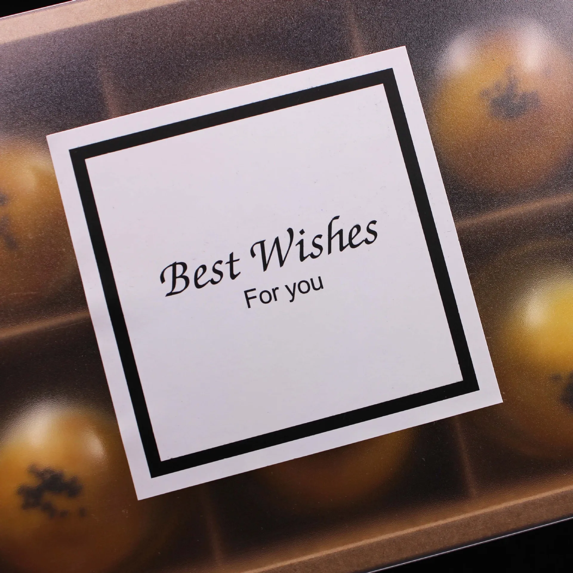40Pcs 10Sheets Square White Best Wishes For You Handmade Cake Packaging ...