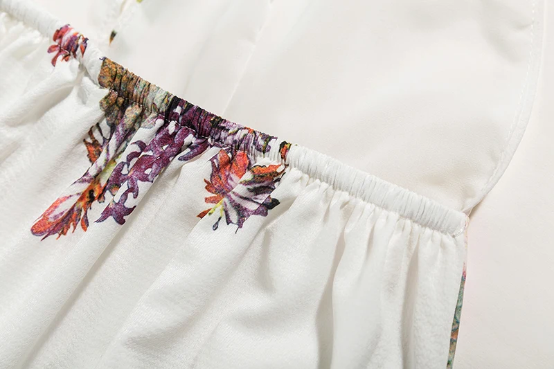 Summer Floral Print Boho Maxi Dress Women Deep V-Neck Sleeveless Spaghetti Strap Split Backless Chiffon Long Dresses (23)