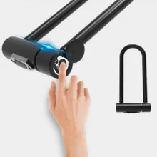 U-образный замок отпечатков пальцев IP65 Водонепроницаемый умный биометрический дверной замок для магазина/офисные стеклянные двери мотор велосипеда