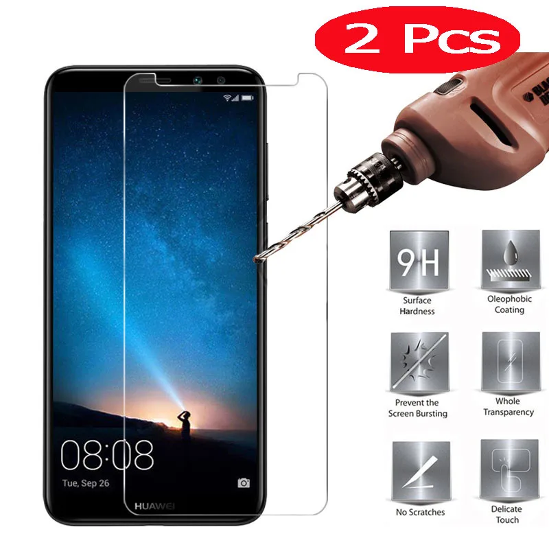 

2Pcs MRGO Tempered Glass for Huawei Mate 10 lite on Screen Protector Phone Film on Glass Tempered for Huawei Mate 10 lite