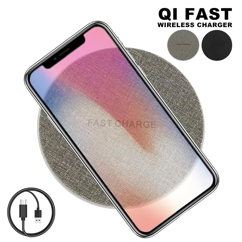 

Qi Fast Wireless Charger Quick Charging Pad for IPhone X XR XS MaX 8 Samsung Note 8 S8 S9 Plus S7 S6 Cell Phone USB 5W