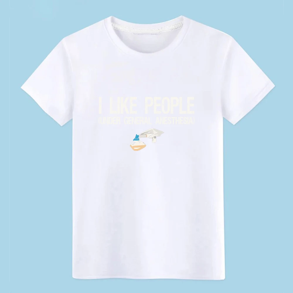 Футболка с надписью i like people u nder general anesthesia дизайнерская футболка круглым вырезом