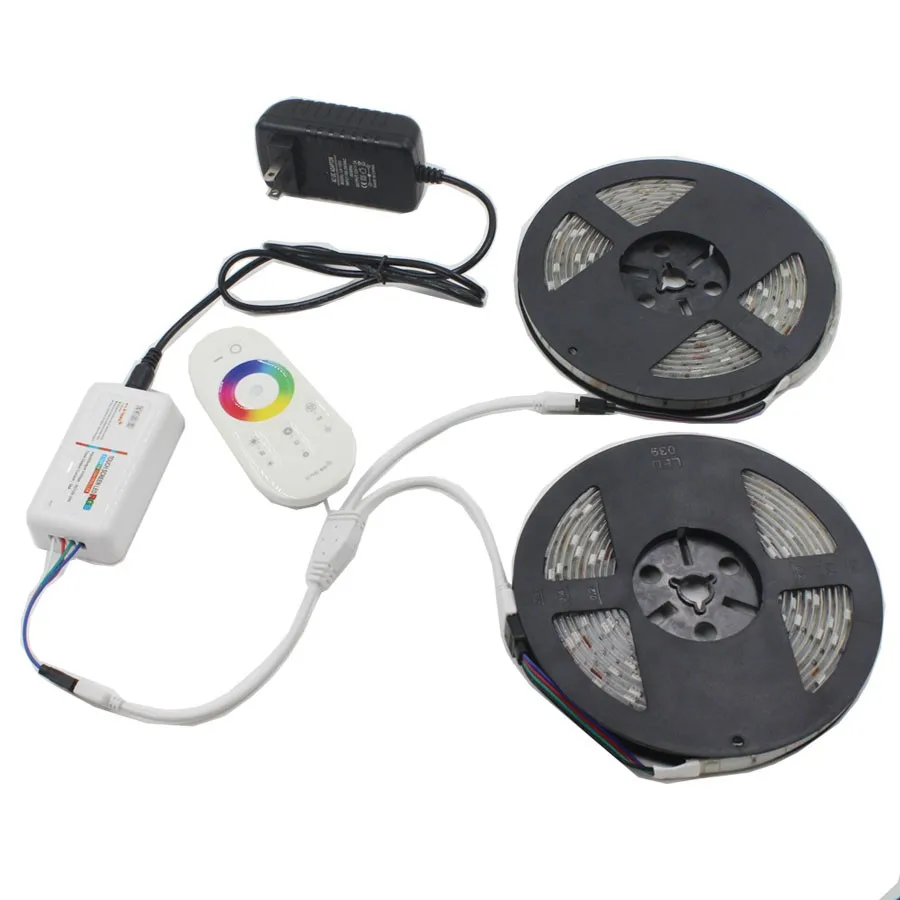Tiras de Led controlador + power adaptador 5050 Led Strip Can be Cut : Each 3 Leds There is a Cut