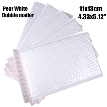 

11*13cm(4.33*5.12'')20pcs/lot Usable Pearl white Poly bubble Mailer waterproof envelope padded Mailing Bag Self Sealing for gift
