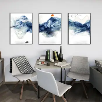 

3Pcs/Lot Sunsets Mountain Landscape Posters and Prints Canvas Painting Panorama Scandinavian Wall Art Picture for Living Room