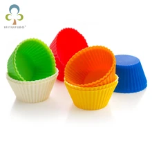 12 шт./лот 7 см Формы для кексов булочки круглый силиконовые чашки форма для выпечки Кондитерские инструменты аксессуары для кухни gyh