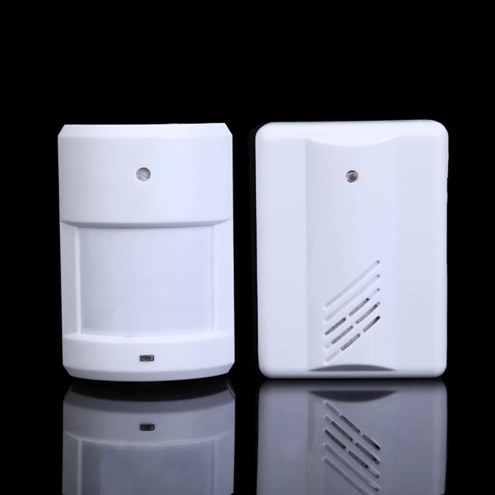 

Waterproof White Wireless DoorBell Kits Infrared Monitor Sensor Detector Outdoor Transmitter Home Door Bell
