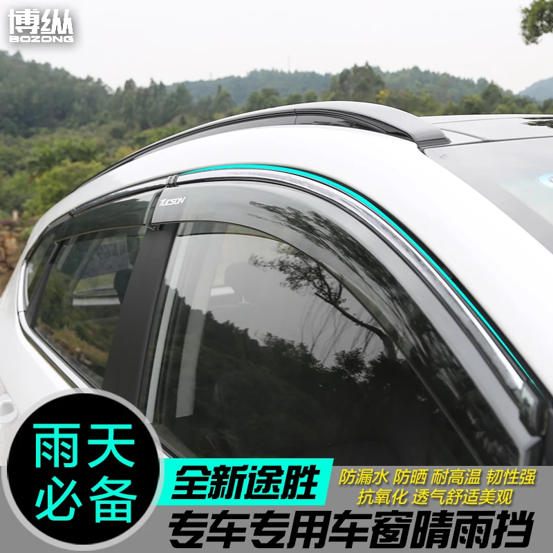 

Sunny rain special modified window weather rain eyebrow For Hyundai Tucson 2015 2016 2017 2018 Car-covers Car-styling