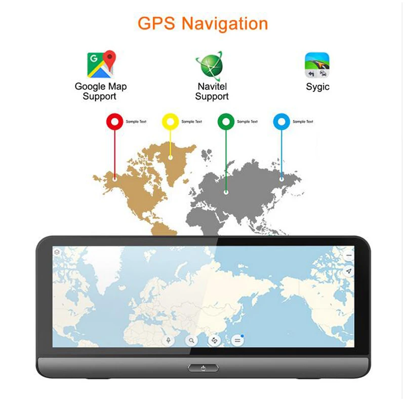 Автомобильный видеорегистратор QUIDUX 8 дюймов ips Touch 4G Android Mirror dvr ADAS gps навигация FHD