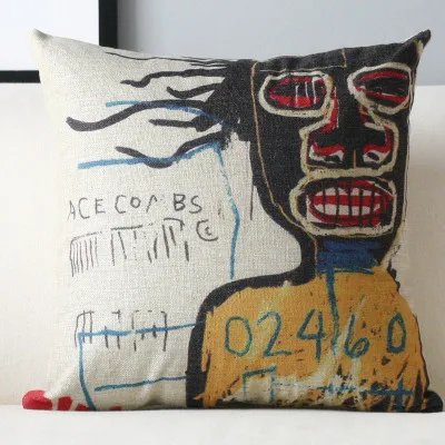 Basquiat подушка с граффити чехол декоративное хлопковое белье Наволочка декоративная наволочка 45 см - Цвет: C