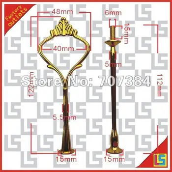 

(3 days of delivery) Gold wholesale 2 tiers NO.3 Crown cake stand fittings/ cake stand metal-free shipping.