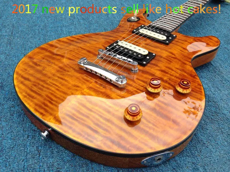 

2019 new products sell like hot cakes! Customized special electric guitar with flamed maple top