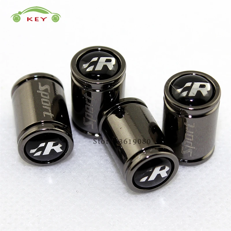 For SR Logo Metal Car Styling Tire Valve Caps for Volkswagen VW t5