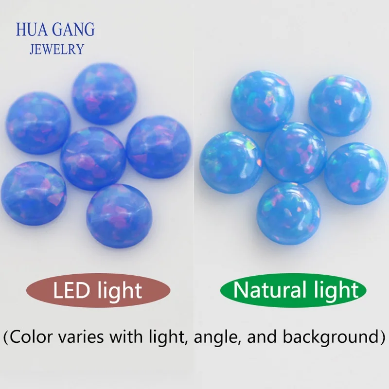 Round Shape Cabochon Opal Flat Back FH14 Beads Synthetic Gemstones For Jewelry Making DIY 5.0mm Free Shipping | Украшения и