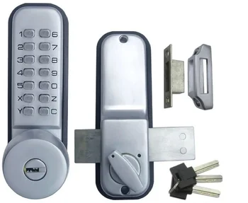

All Weather Mechanical keypad code door Lock for double door, (Satin Chrome) OS35A