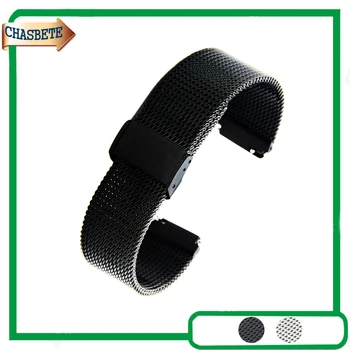 

Stainless Steel Watch Band for Montblanc Watchband 18mm 22mm Quick Release Metal Strap Belt Wrist Loop Bracelet Black Silver
