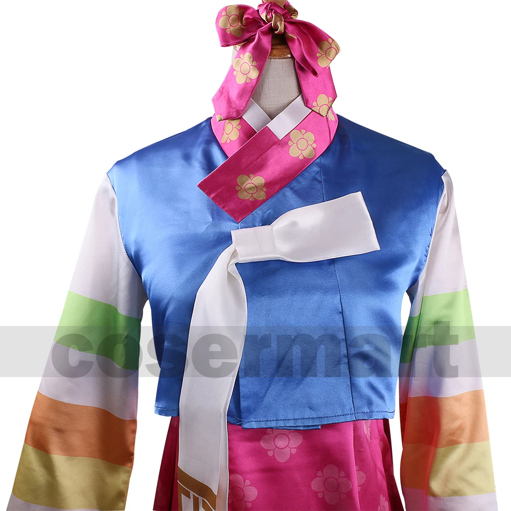 DVA Costume Hot Game OW Dress Adult Woman Silk Dva Dressed Cosplay Dva Hanbok Skin Halloween Party Prop (3)