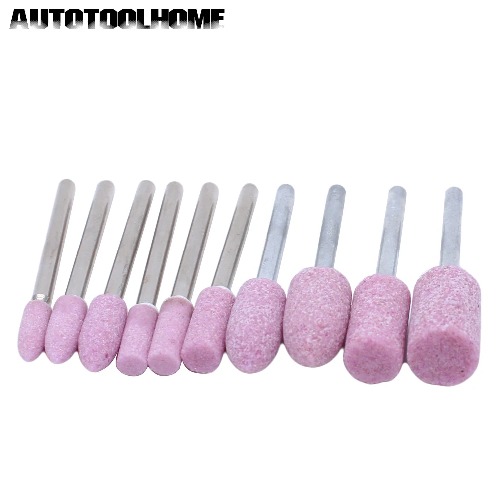 AUTOTOOLHOME 10 шт. абразивный монтажный камень цилиндрический для Dremel 3000 4000