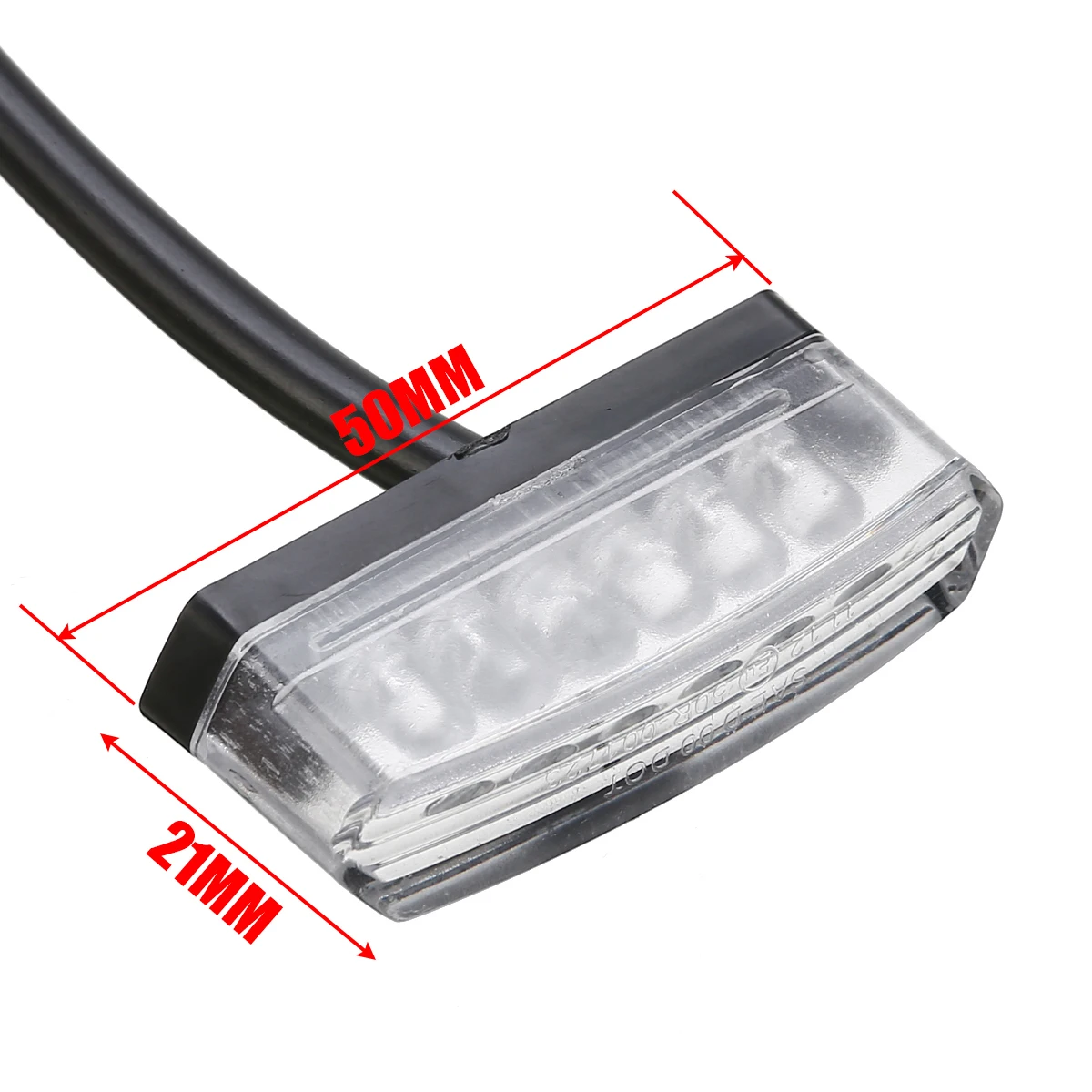 Mayitr 12V Motorcycle Mini 6 LED Red Rear Tail Stop Brake Light Number License Plate Lamp For Scooter ATV Bike