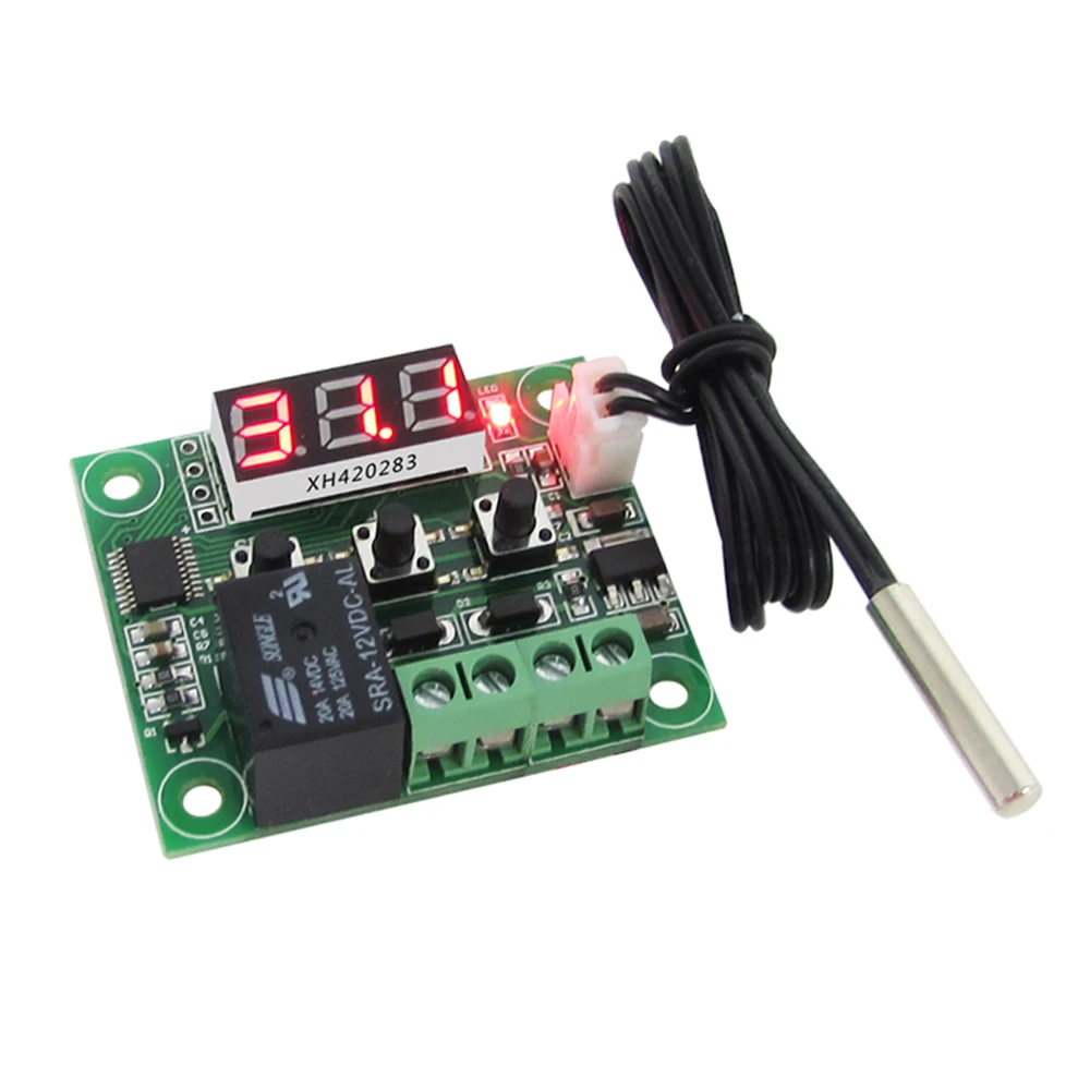 

W1209 DC 12V LED Digital Thermostat Temperature Control Thermometer Controller Switch Module NTC Sensor W1209 Case Acrylic Box