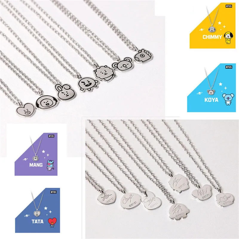 

Kpop Album Bangtan Boys Chokers Signature Necklace TATA Jewelry Love Yourself Rock Collar WT035