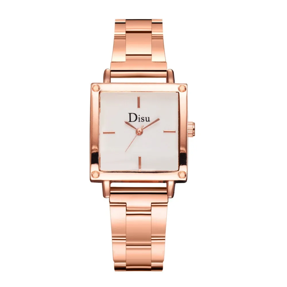 

Brand New Men Women Watch Delicate Fashion Quartz Watch Square Dial Steel Strip High Quality Watch For Women Relogio Feminino F4