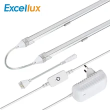 Ультра тонкий 50 см светодиодный барный светильник DC 24 в 42 светодиода 2835 Светодиодная жесткая лента Светодиодная трубка+ сенсорный переключатель для кухни под шкаф светильник