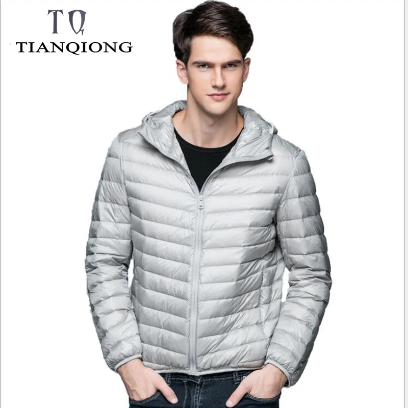 

TIAN QIONG 2018 Down Jacket Men Winter Portability Warm 90% White Duck Down Hooded Man Coat Jaqueta Masculino Chaqueta Hombre