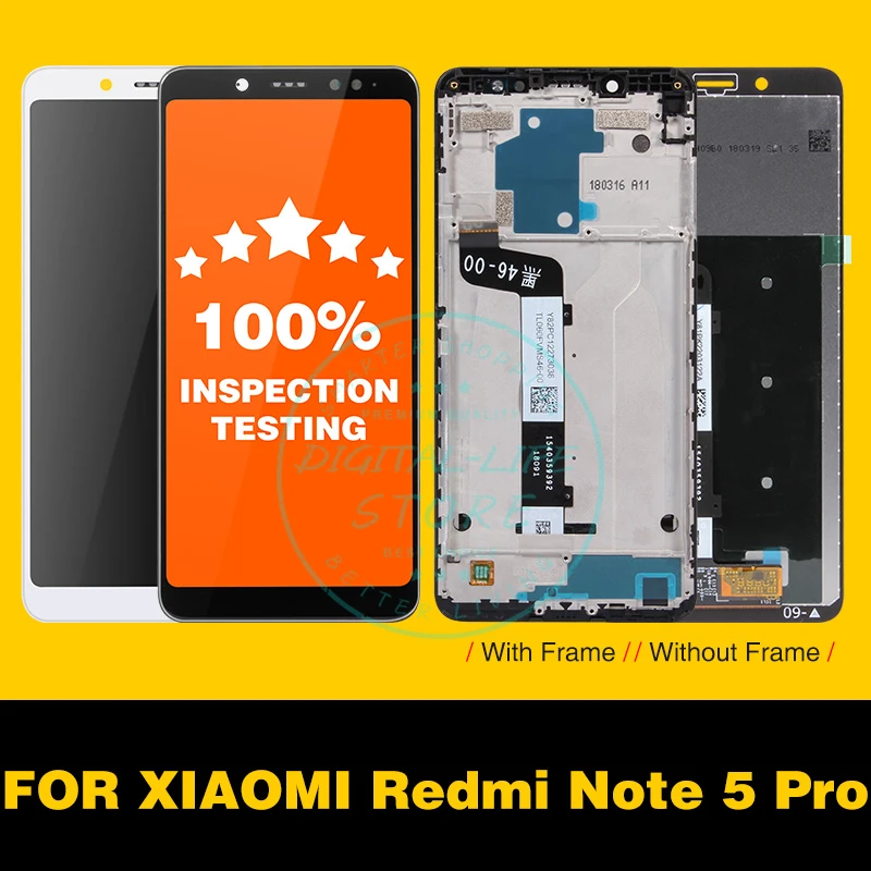 

Xiaomi Redmi Note 5 Pro Touch Screen LCD Display Tested Digitizer Assembly Replacement Xiaomi Redmi Note 5 Repair Spare Parts