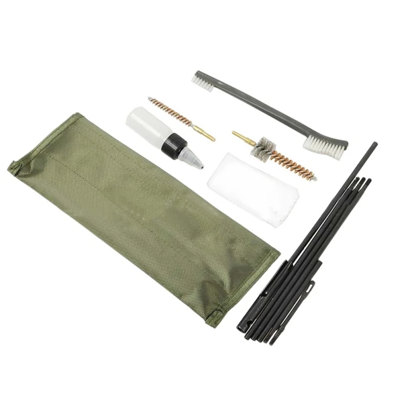 

New 22 22LR .223 556 Rifle Gun Cleaning Kit Set Cleaning Rod Nylon Tools Cleaner Gun Clean Brush 10 Piece