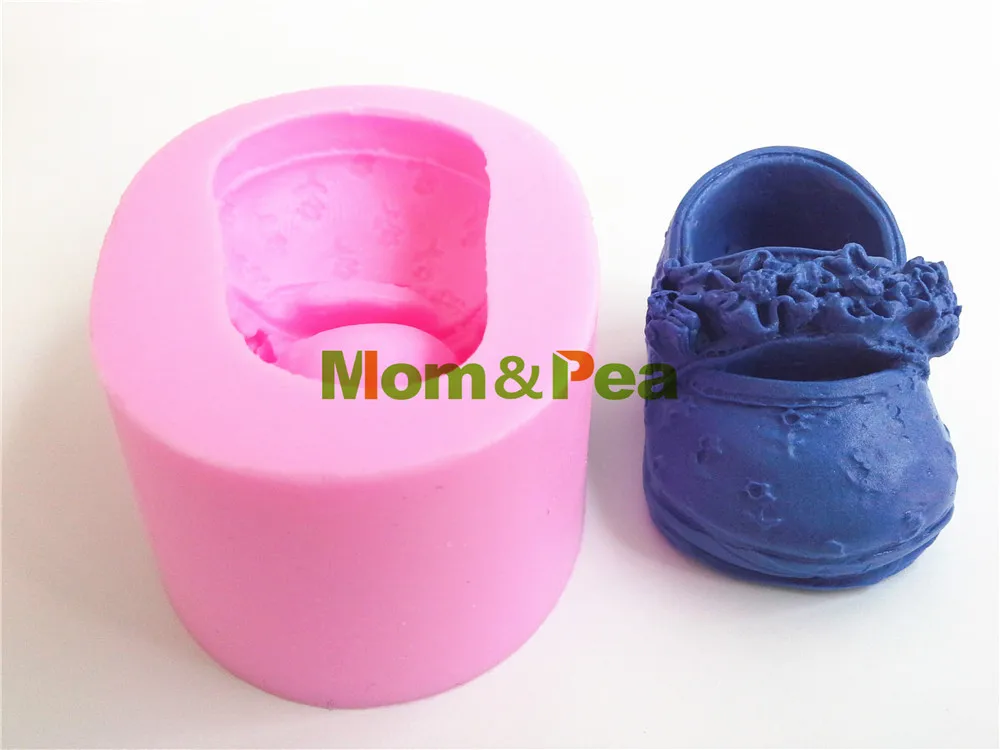 Мама и горох, 0002, детская Цветочная Форма для обуви, силиконовая форма для мыла, украшение торта, помадка, торт, 3D форма, Пищевая силиконовая форма