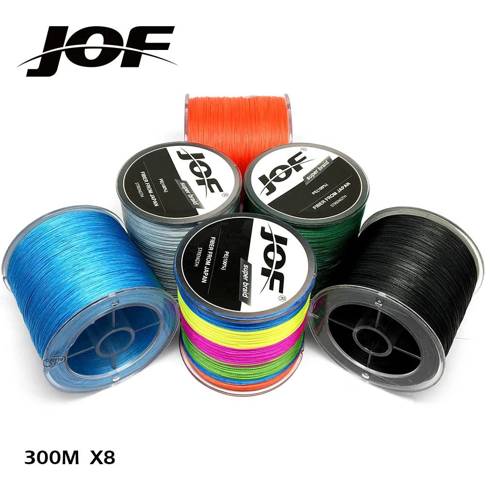 

JOF Braided Fishing Line Sea Saltwater Fishing 8 Strands Multifilament 300M 100% PE