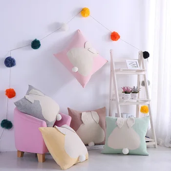 

2017 New Creative Pillows With Inner Core Decorative Kawaii Cushions With Rabbit Pattern Home Textile Almofadas Cojines Decor