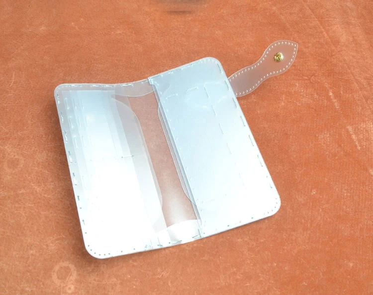 DIY защелкивающиеся кнопки кожаный женский сложенный кошелек ПВХ шаблон шитья шаблон для девушки кошелек