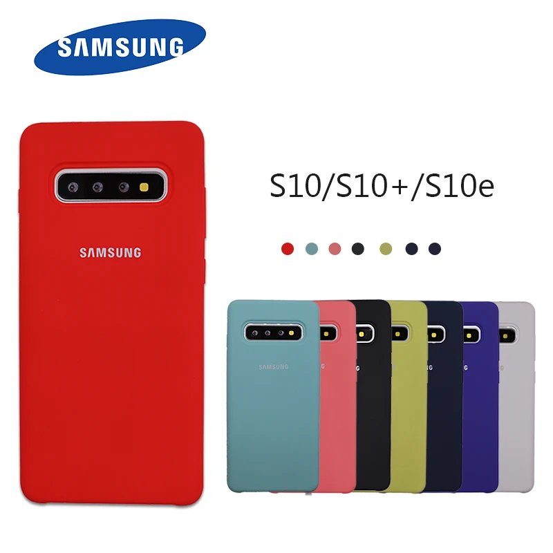 Оригинальный шелковистый силиконовый чехол для Samsung Galaxy S10 Plus S10e