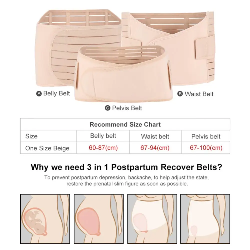 Дышащий эластичный послеродовой восстановление для восстановления 3 в 1-послеродовой пояс восстановление для живота похудение женщина Корректор осанки