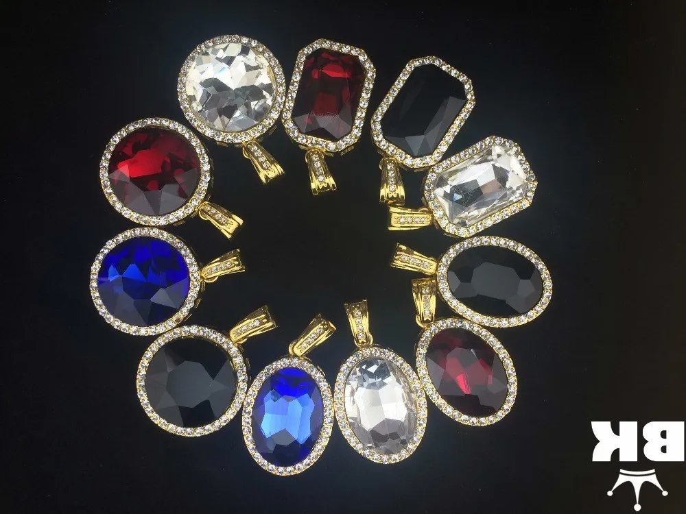 Micro Oval Faux RhineStone with 2.4mm 24inch Box Chain