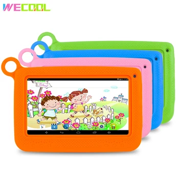 

7 inch WeCool Kids Learning Tablet PC with Silicon Bracket Case Android 4.4 OS Quad Core 8GB HD Screen Child Games PAD 4 colors