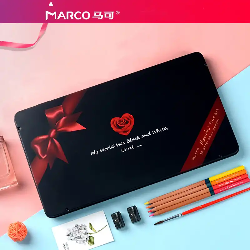 Download Marco Renoir 72 Colored Pencils Set Professional Coloring Kit Artist Design Adult Coloring Book Metal Romantic Gift Box 3120 72 Aliexpress