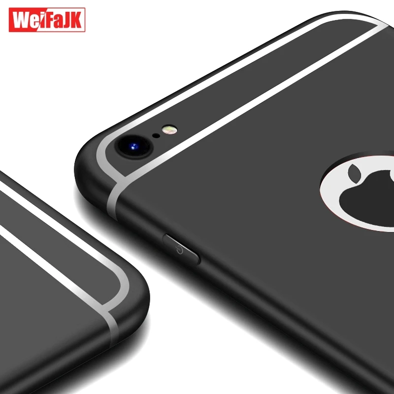 

WeiFaJK Luxury Case for iPhone 6 6s 7 Plus X 10 Silicone Matte TPU Soft Coque Full Cover for iPhone 7 6 6s 5 5s SE Phone Case