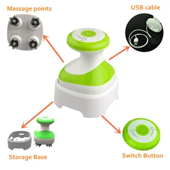 

10PCS Comfortable 3 d rotating scalp mini massager