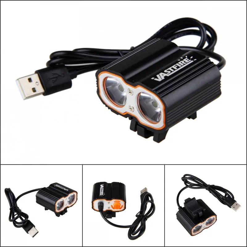Front Bike Lamp 8000LM 2X XM-L T6 LED Cycling Headlights Bicycle Light Bike Headlamp USB 5V Port MTB Riding Lights