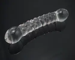 Новый большой белый двойной наконечник головы пирексный хрусталь стекло анальный Анальная пробка бусины фаллоимитатор для мастурбации