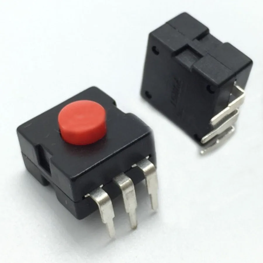 50 шт. DC 30 В 1A красный на Off Mini кнопочный переключатель 90 градусов 3 P электрический фонарик переключатели для LED ect