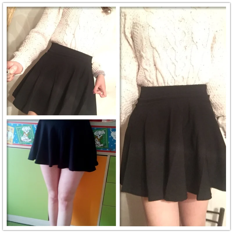 Harajuku черная школьная плиссированная Женская мини-юбка с высокой талией, облегающая юбка для женщин s Весенняя женская одежда размера плюс 5XL