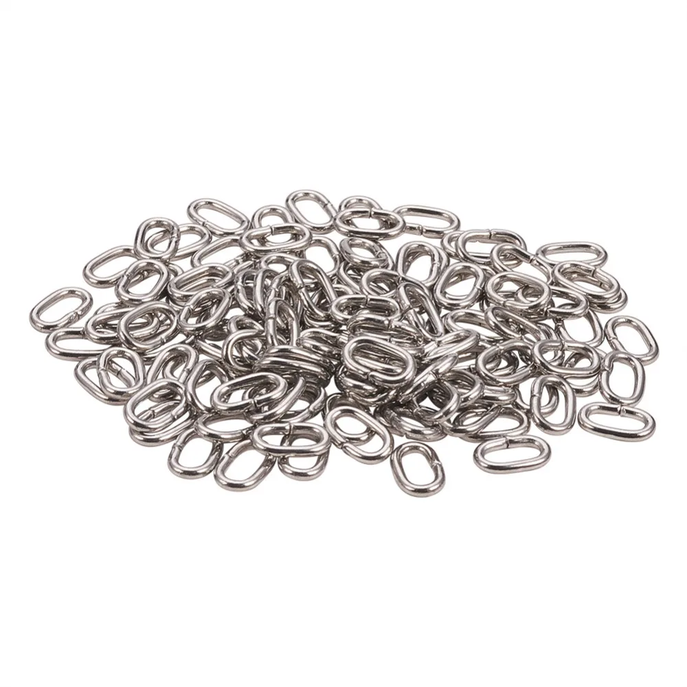 pandahall 66 78pcs Stainless Steel Closed but not Soldering Oval Jump