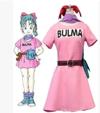 Взрослый; Дракон бальный Z Bulma; карнавальный костюм; летнее розовое платье; женские ботинки для косплея Bulma на Хэллоуин; синяя обувь; изготовление на заказ; Любой Размер