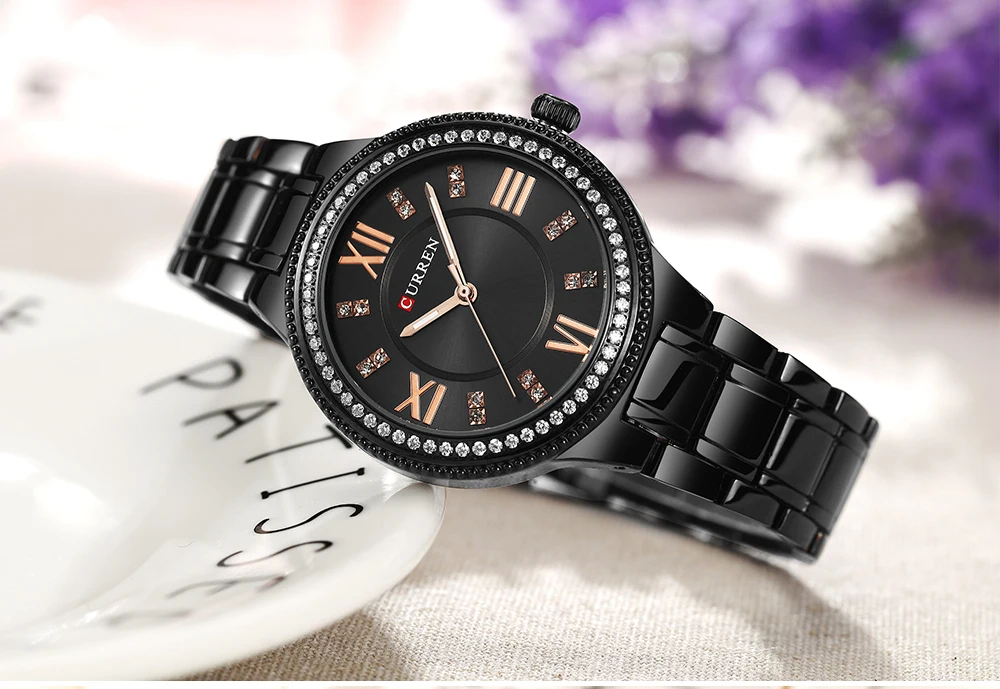 CURREN Модные женские часы Лидирующий бренд Роскошные женские наручные часы для девочек браслет из нержавеющей стали классические повседневные женские часы 9004