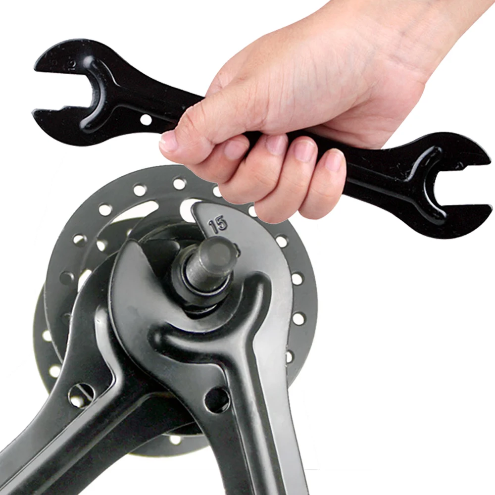 

Carbon Steel mountain Bike Cycle Head Open End Axle Hub Cone Wrench Spanner Bicycle Repair Tool rear axle wrench