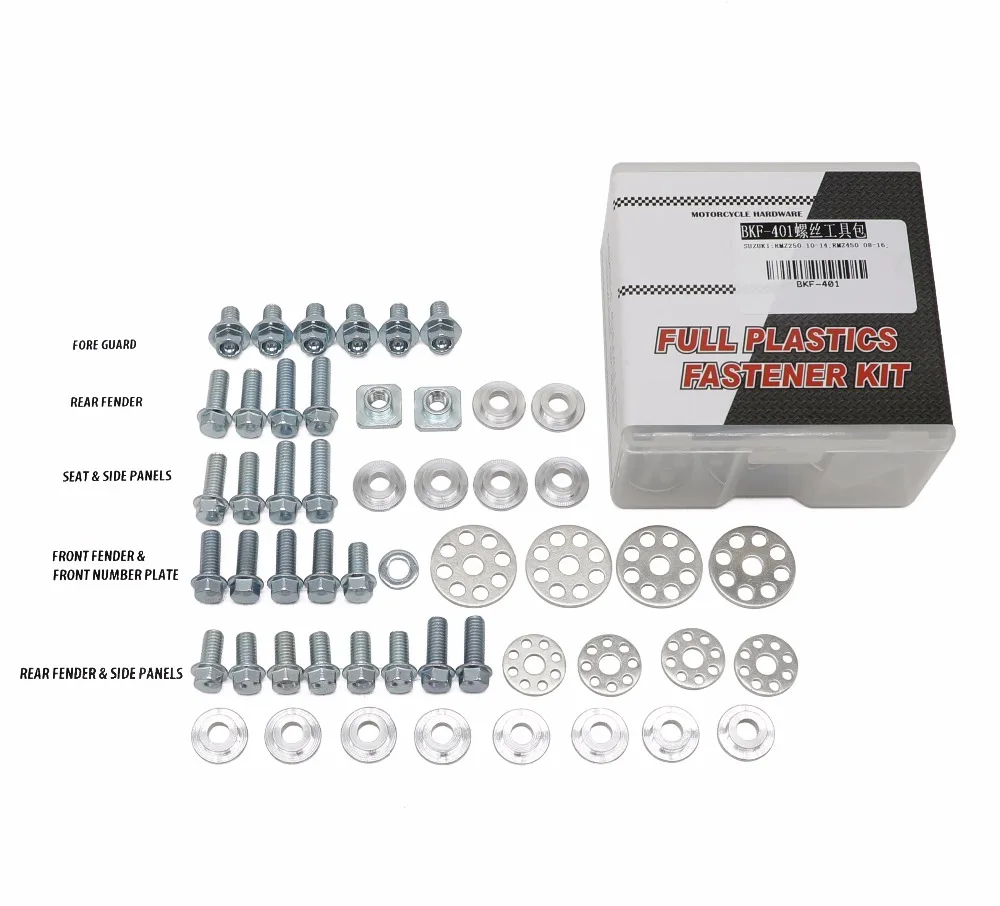 

Hardware Bolt Full Plastics Fastener Kit For Suzuki RMZ450 RMZ250 RMZ 250 450 Factory Style Motorcycle Motocross Dirt Bike Part